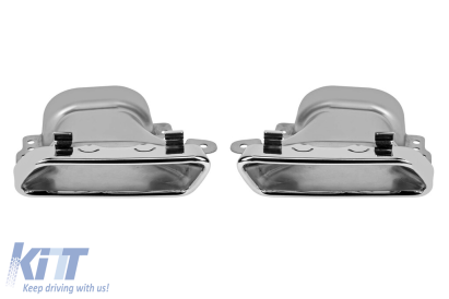 Set de terminații cromate tip CLA45 potrivit pentru Mercedes CLA W117 2013-2018, stânga și dreapta Performance AutoTuning