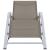 Șezlong, gri taupe, textilenă și aluminiu GartenMobel Dekor