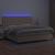 Pat cu arcuri, cu saltea și LED cappuccino 200x200 cm piele eco GartenMobel Dekor