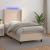 Pat box spring cu saltea, cappuccino, 100x200cm piele ecologică GartenMobel Dekor