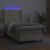 Pat continental cu saltea și LED, crem, 80x200 cm, piele eco GartenMobel Dekor