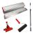 Set gletiera profesionala, aluminiu, lama inox, 40 cm x 0.3 mm, suport, maner prelungitor 1.2-2.2 m, rola gletuit, Ergoplane GartenVIP DiyLine