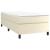 Pat box spring cu saltea, crem, 90x190 cm, piele ecologică GartenMobel Dekor