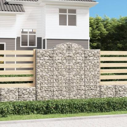 Coșuri gabion arcuite 8 buc, 200x30x180/200cm, fier galvanizat GartenMobel Dekor