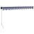 Copertină retractabilă albastru/alb, 3,5x2,5 m, textil/aluminiu GartenMobel Dekor