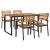 Set mobilier de grădină, 5 piese, lemn masiv de acacia și metal GartenMobel Dekor