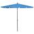 Umbrelă de grădină cu stâlp, albastru azuriu, 210x140 cm GartenMobel Dekor