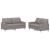 Set de canapea cu perne, 2 piese, gri taupe, material textil GartenMobel Dekor