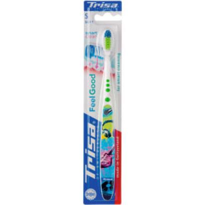 Periuță de dinți manuală Trisa Feel Good Soft, peri moi, cap compact