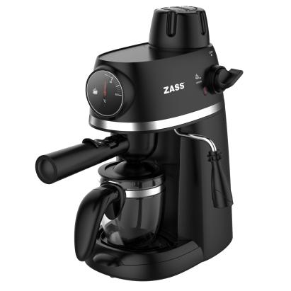 Espressor cafea ZASS ZEM 07 negru, 3.5 bari, 2-4 cesti, 800W