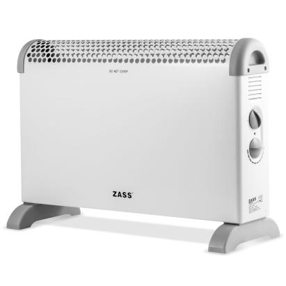 Convector electric Zass ZKH 03, 1800 W, termostat reglabil, alb