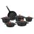 Set oale din aluminiu turnat Zass Gourmet, 11 piese, antiaderent, negru