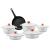Set oale din aluminiu turnat Zass Gourmet, 11 piese, alb, inductie