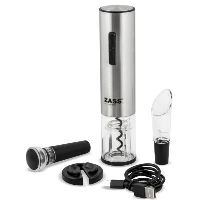 Set deschizator vin electric Zass Gourmet ZEWS 03, reincarcabil USB-C
