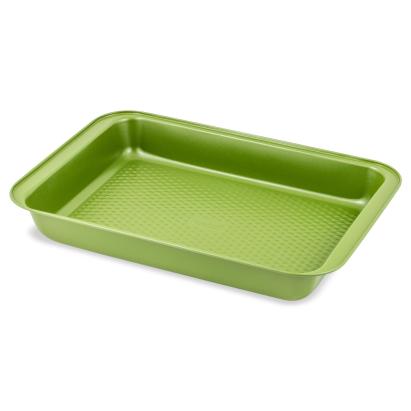 Tavă de copt dreptunghiulară Zass Gourmet, antiaderentă, verde, 37x25,5x5 cm