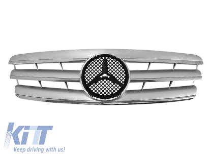 Grilă crom/gray potrivită pentru Mercedes C-Class W203 2000-2007 Performance AutoTuning