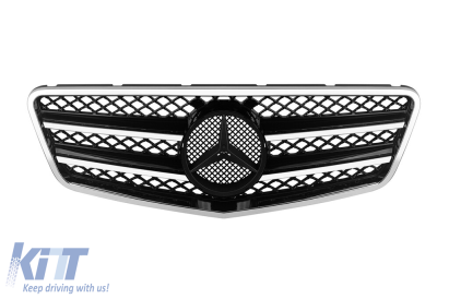 Grilă tip AMG crom/neagră, potrivită pentru Mercedes E-Class W212 2009-2013 Performance AutoTuning