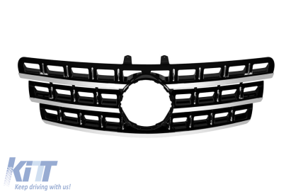 Grilă crom/neagră potrivită pentru Mercedes ML W164 2009-2011 Performance AutoTuning