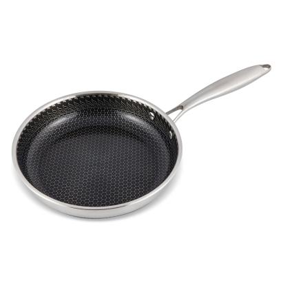 Tigaie din inox 24 cm cu acoperire ceramică tip fagure Zass Gourmet