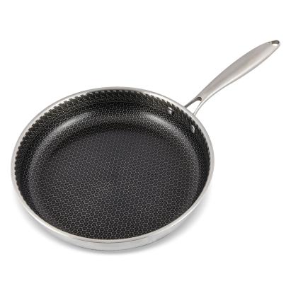 Tigaie din inox 28 cm cu acoperire ceramică tip fagure ZASS