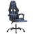 Scaun de gaming cu suport picioare, negru/albastru, piele eco GartenMobel Dekor
