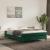 Pat box spring cu saltea, verde închis, 140x200 cm, catifea GartenMobel Dekor