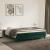 Pat box spring cu saltea, verde închis, 160x200 cm, catifea GartenMobel Dekor