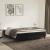 Pat box spring cu saltea, negru, 180x200 cm, catifea GartenMobel Dekor