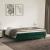 Pat box spring cu saltea, verde închis, 180x200 cm, catifea GartenMobel Dekor