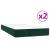 Pat box spring cu saltea, verde închis, 200x200 cm, catifea GartenMobel Dekor