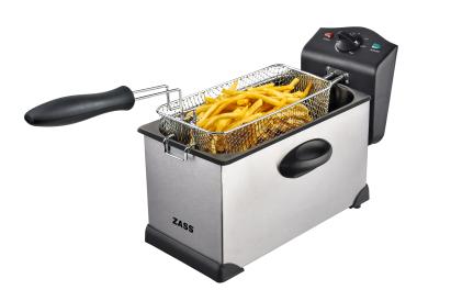 Friteuză din inox ZASS ZDF 05, 3 litri, 2000 W, termostat reglabil