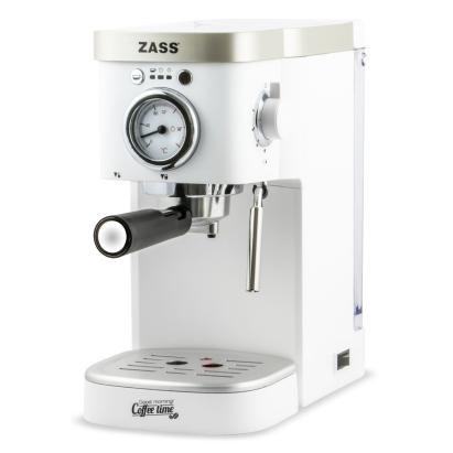 Espressor de cafea manual Zass ZEM 08, 20 bari, rezervor 1,2 L, alb