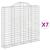 Coșuri gabion arcuite 7 buc, 200x30x180/200cm, fier galvanizat GartenMobel Dekor