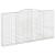 Coșuri gabion arcuite 3 buc. 400x30x200/220 cm fier galvanizat GartenMobel Dekor