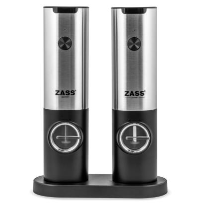 Set 2 râșnițe electrice pentru sare și piper ZASS Gourmet ZEGS 02, USB