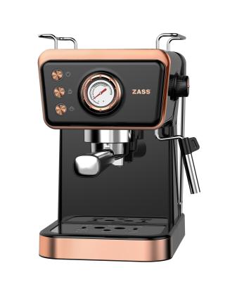 Espressor manual Zass ZEM 20 Rose Gold, 20 bari, 1,5 L, capsule