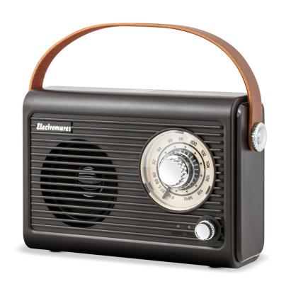 Radio retro Bluetooth Electromures EM 1005 maro, FM, USB, AUX, baterie reincarcabila