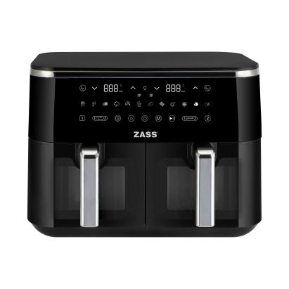 Friteuză cu aer cald dublă ZASS ZAF 13, 9L, 3100W, 12 programe