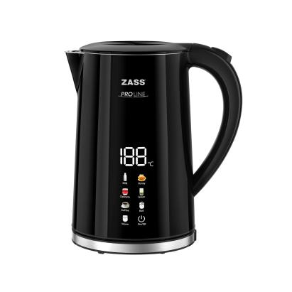 Fierbator electric Zass ZCK 11, 1.7 litri, afisaj digital si 6 temperaturi