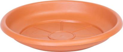 Farfurie rotunda pentru ghiveci ICS Erica, plastic teracota, 14 cm