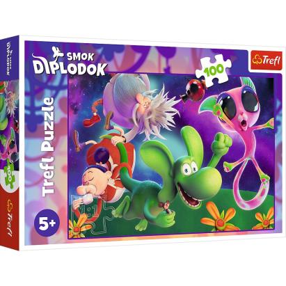 PUZZLE TREFL 100 DRAGONUL DIPLODOK SI PRIETENII SAI SuperHeroes ToysZone