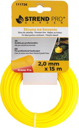 Fir pentru motocoasa Grazer Pro 2 mm x 15 m, profil rotund