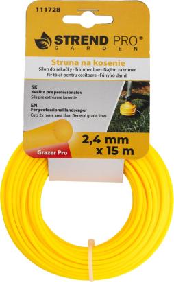 Fir trimmer rotund Grazer Pro 2,4 mm x 15 m pentru motocoasa