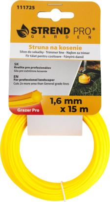 Fir pentru motocoasă Grazer Pro Hepta 1,6 mm, 15 m, profil HEX