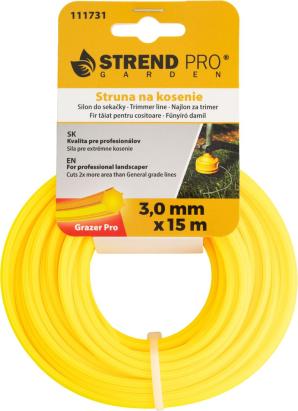 Fir trimmer hexagonal Grazer Pro Hepta 3,0 mm, 15 m, pentru motocoasa