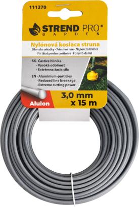 Fir trimmer Alulon rotund 3,0 mm x 15 m, rezistent la uzură