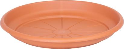 Farfurie rotundă pentru ghiveci ICS Erica, plastic teracotă, 24 cm