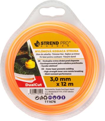 Fir pentru motocoasă DualCut DBQ 3,0 mm x 12 m, profil pătrat