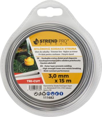 Fir trimmer TriCut 3 mm x 15 m, triunghiular, pentru motocoasa