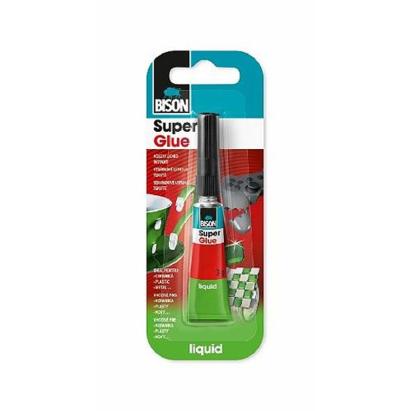 Adeziv instant lichid Bison Super Glue Liquid, 12 x 3 g